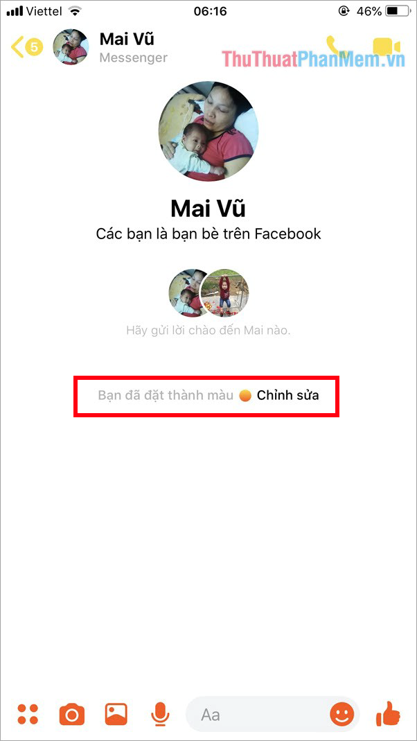 How to change the color of messages in Messenger Picture 7