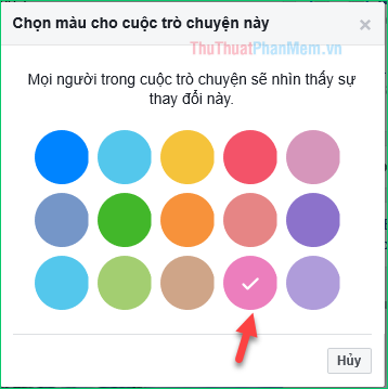 How to change the color of Messenger - Customize the color of the Facebook Messenger chat window Picture 3
