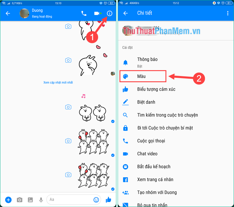 How to change the color of Messenger - Customize the color of the Facebook Messenger chat window Picture 5