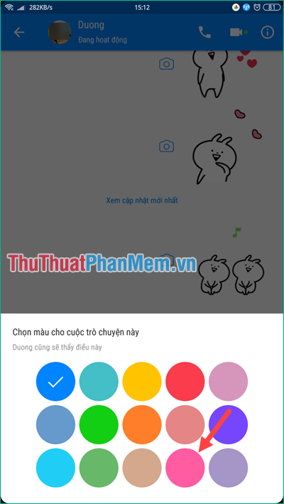 How to change the color of Messenger - Customize the color of the Facebook Messenger chat window Picture 6