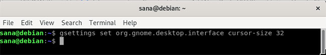 How to change the cursor size on the Debian 10 desktop Picture 5