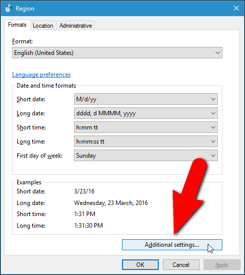 change date format office 2010