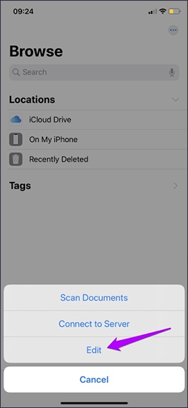 How to change the directory to save the downloaded file from Safari on iPhone Picture 12