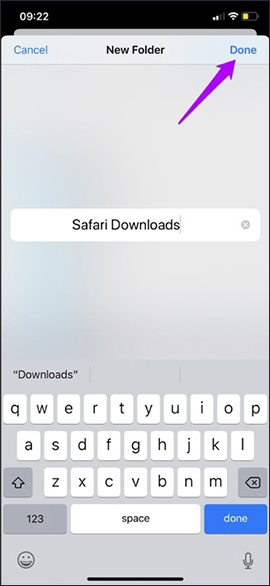 How to change the directory to save the downloaded file from Safari on iPhone Picture 6