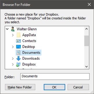 How to change the Dropbox folder default location? Picture 4