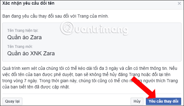 How to change the Facebook Fanpage page name Picture 4