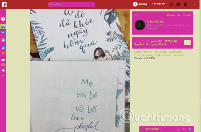 How to change the Facebook interface Picture 5