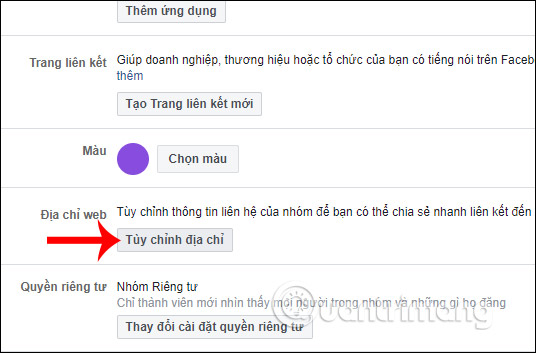 How to change the Facebook link group Picture 3
