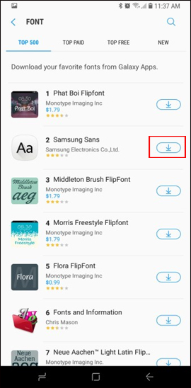 How to change the font displayed on Galaxy Note 8 Picture 6