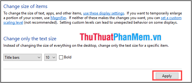 How to change the font, font size on Windows 10 Picture 21