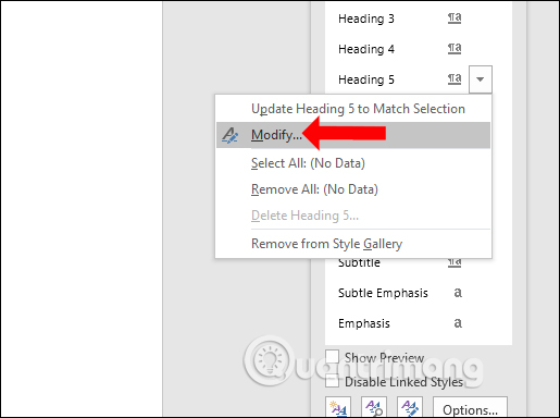 How to change the Heading style on Word Picture 7