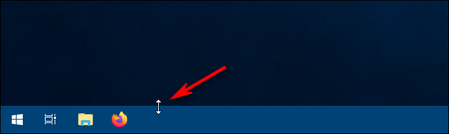 windows 10 taskbar double height