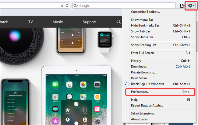 How to change the homepage in the web browser Picture 16