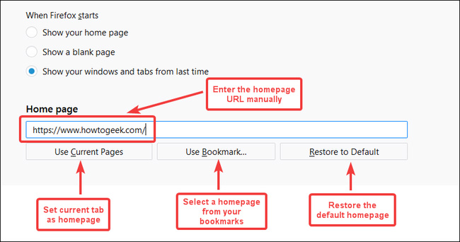 How To Change The Homepage In The Web Browser