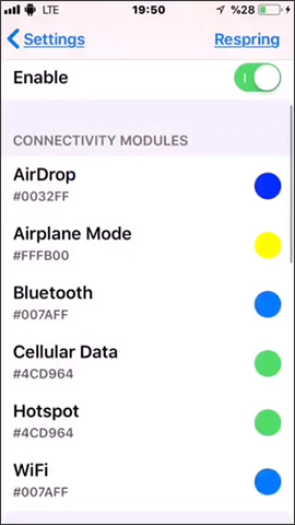 How to change the icon color at Control Center on iPhone Picture 5
