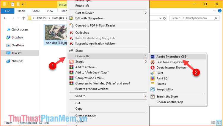 How to change the image format in Photoshop Picture 1