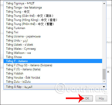 How to change the language on Coc Coc browser Picture 5