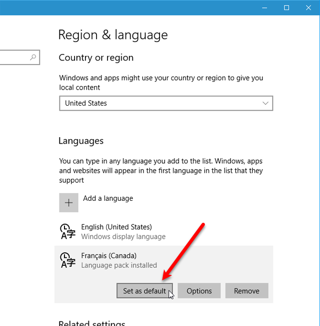 How to change the language system in Windows 10 Picture 12