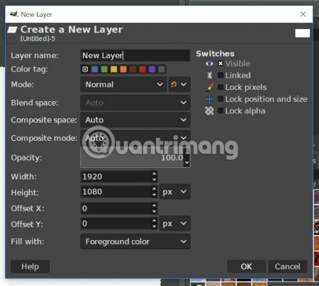 How to change the layer size in GIMP Picture 5