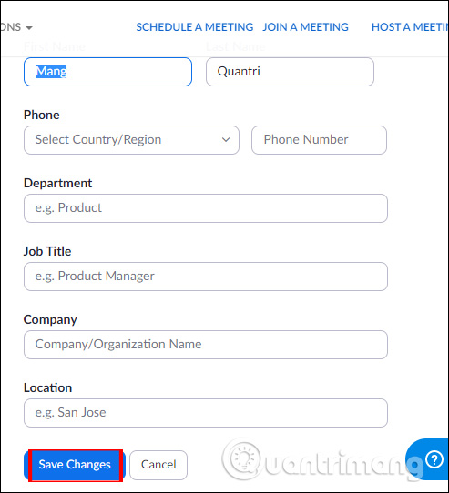 How to change the name, avatar, password on Zoom Picture 4