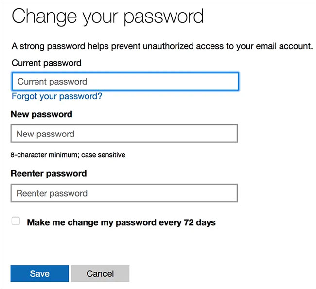 How To Change The Outlook Password