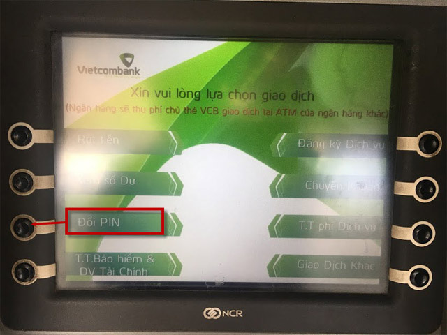 How to change the password of ATM card Vietcombank Picture 3