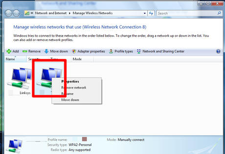 How to Change the Password to a Saved Wireless Network on a Windows Vista PC Picture 3