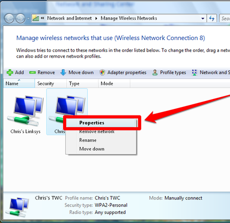 How to Change the Password to a Saved Wireless Network on a Windows Vista PC Picture 4