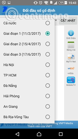How to change the phone area code with VNPT Update Contacts Picture 6