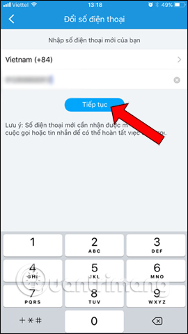 Picture 7 of How to change the phone number registered for Zalo does not lose contacts