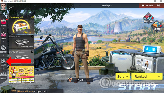 How to change the player's name on Rules of Survival Picture 1