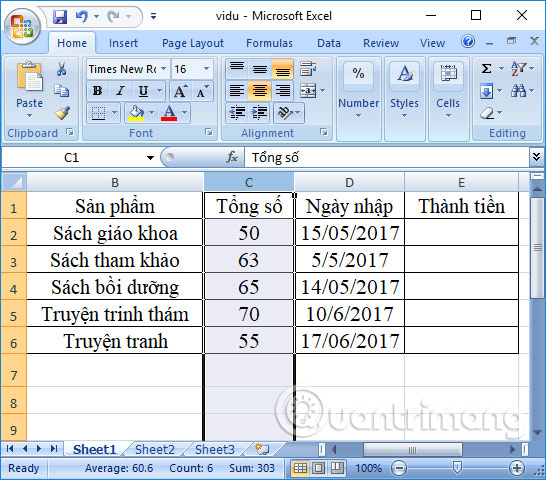 How to change the position of columns in Excel Picture 5