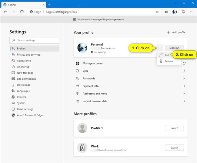 how to change preferences in microsoft edge