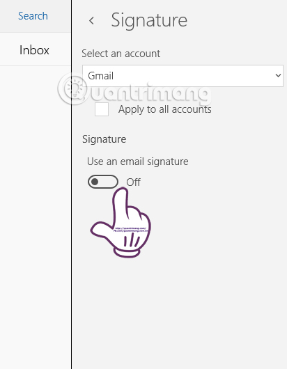 How to change the signature on Windows 10 Mail Picture 5