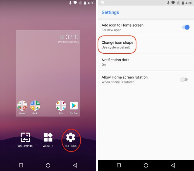 How to change the square icon on Anroid 8.0 Oreo for Nexus devices Picture 3