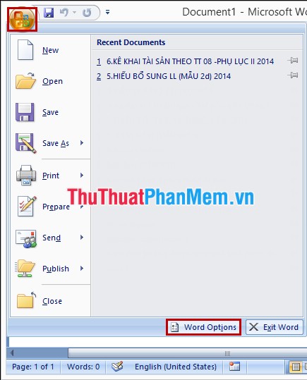 How to change the time automatically saved in Word 2007, 2010, 2013 Picture 1