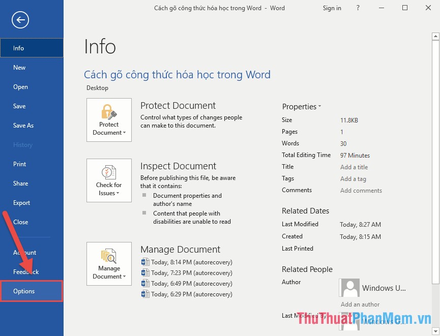 How to change the time automatically saved (Save) in Word Picture 2
