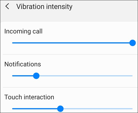 How to change the vibration level and type on Galaxy S20 Picture 4