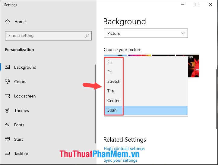 How to change the wallpaper on Win 10 Picture 8