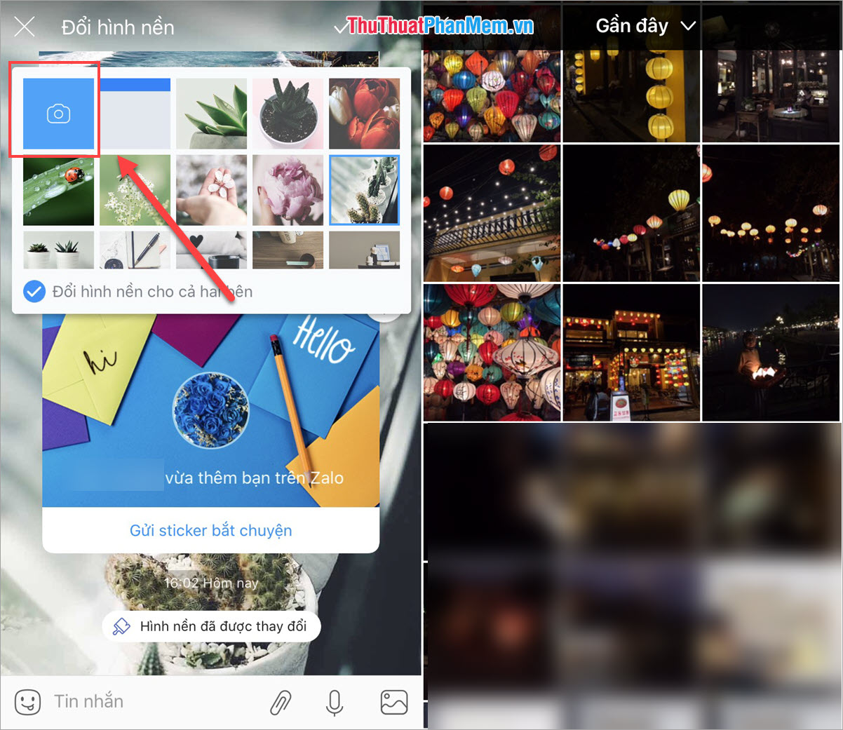 How to change the wallpaper when chatting on Zalo Picture 6