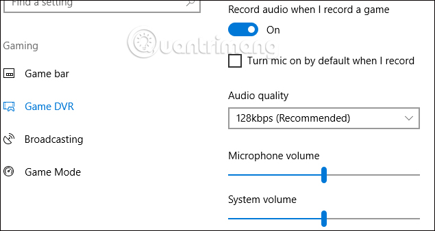 How to change the Windows 10 Game DVR recording time Picture 3