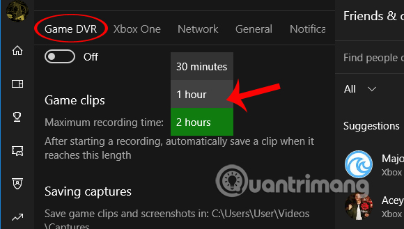 How to change the Windows 10 Game DVR recording time Picture 6