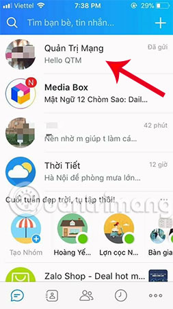 How to change the Zalo font on the phone Picture 1
