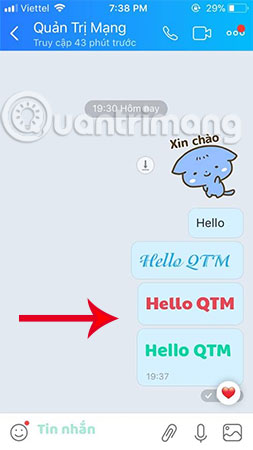 How to change the Zalo font on the phone Picture 4