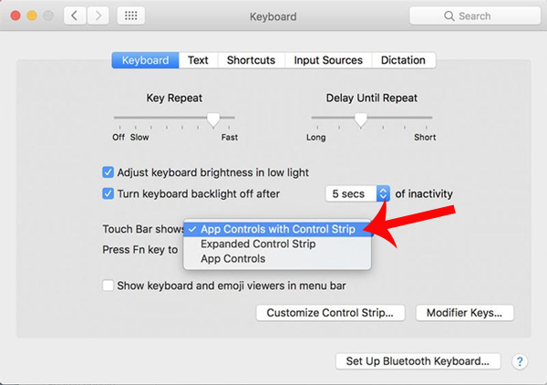 How to change Touch Bar into traditional key row on Macbook Pro Picture 7