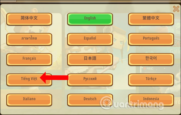 How to change Vietnamese language on Mini World Block Art Picture 4