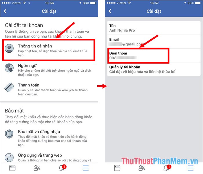 How to change your phone number on Zalo, Facebook, Gmail Picture 18