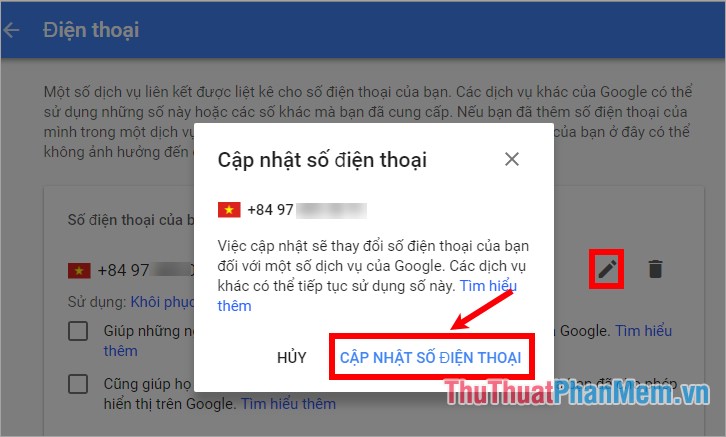 How to change your phone number on Zalo, Facebook, Gmail Picture 27