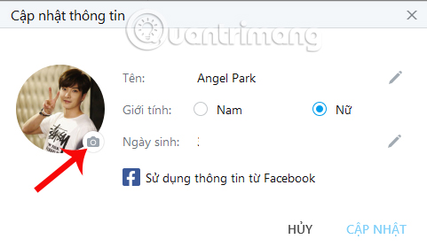 How to change your Zalo avatar on your computer Picture 3