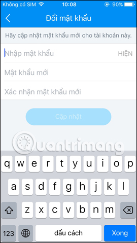 How to change Zalo password on the phone Picture 5